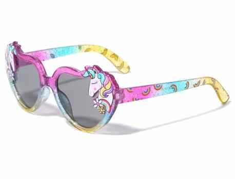 Kids Heart Unicorn Rainbow Sunglasses k898