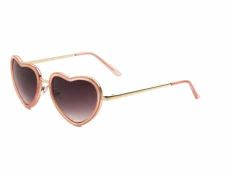 Metallic Heart Smoke Lense Shades m10357-heart