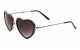 Metallic Heart Smoke Lense Shades m10357-heart