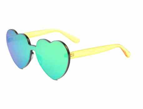 Heart Rimless Mirror Sunglasses p6472-cm