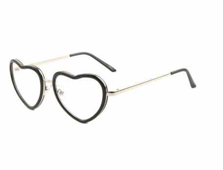 Heart Glitter Clear Lens Glasses m10358-clr-heart