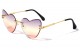 Heart Rimless Beveled Sunglasses m10833