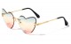 Heart Rimless Beveled Sunglasses m10833