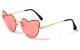 Heart Rimless Beveled Sunglasses m10833