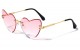 Heart Rimless Beveled Sunglasses m10833