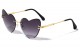 Heart Rimless Beveled Sunglasses m10833