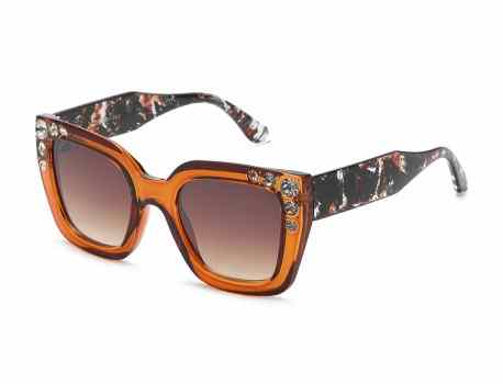Rhinestone  Cateye Frame Sunglasses rs2067