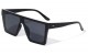 Flat Top One Piece Metal Accent Sunglasses p6481