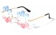 Oceanic Color Rimless Flower Shape m10919