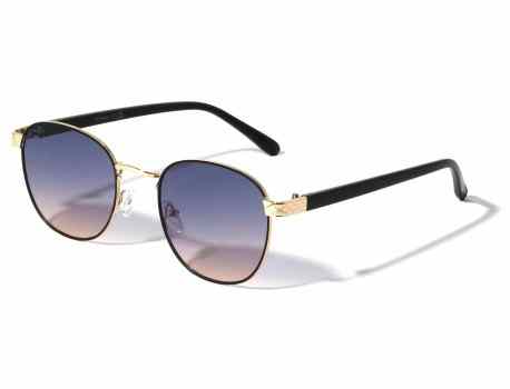 Engraved Hinge Retro Round Sunglasses m10940