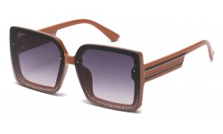 Rhinestone Square Frame Sunglasses rs2079