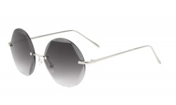 Round Geometric Rimless Sunglasses m10649
