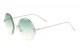 Round Geometric Rimless Sunglasses m10649