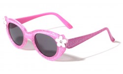 Kids Flower Glitter Crystal Cat Eye k919