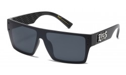 Locs Black Square Sunglasses loc91230-bk