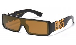 Locs Square Panel Lens Sunglasses loc91238-bkcm