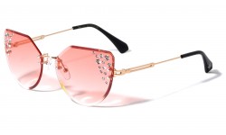 GLO Metal Rhinestone Cateye Frame glo-m222-rh
