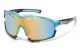 Xloop Two-Tone Sports Wrap Sunglasses x3701