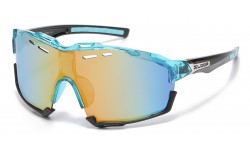 Xloop Two-Tone Sports Wrap Sunglasses x3701