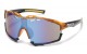 Xloop Two-Tone Sports Wrap Sunglasses x3701