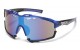 Xloop Two-Tone Sports Wrap Sunglasses x3701
