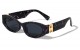 Thick Temple Oval Frame Sunglasses p1029