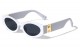 Thick Temple Oval Frame Sunglasses p1029