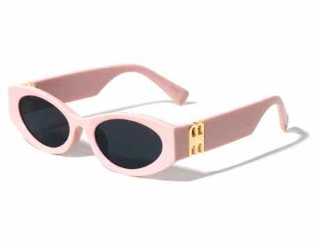 Thick Temple Oval Frame Sunglasses p1029