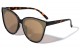 Oversized Flat Lens Cat Eye Sunglasses p6237-ft