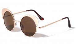 Metal Spring Hinge Round Sunglasses m10001
