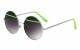 Metal Round Color Accent Sunglasses m10003