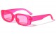 Thick Rim Round Rectangle Sunglasses p6634
