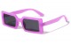 Wide Retro Thick Frame Rectangle Sunglasses p6651