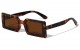 Wide Retro Thick Frame Rectangle Sunglasses p6651