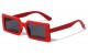 Wide Retro Thick Frame Rectangle Sunglasses p6651