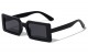 Wide Retro Thick Frame Rectangle Sunglasses p6651