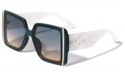 Squared Butterfly Thick Temple Sunglasses p6668