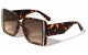 Squared Butterfly Thick Temple Sunglasses p6668