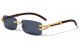 Rhinestone Rimless Rectangle Sunglasses m4040-rh