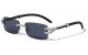 Rhinestone Rimless Rectangle Sunglasses m4040-rh