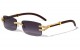 Rhinestone Rimless Rectangle Sunglasses m4040-rh