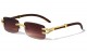 Rhinestone Rimless Rectangle Sunglasses m4040-rh