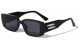 Rectangle Thick Temple Sunglasses p6680