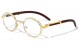 Rhinestone Wood Pattern Clear Lens Frame rh-7069-clr