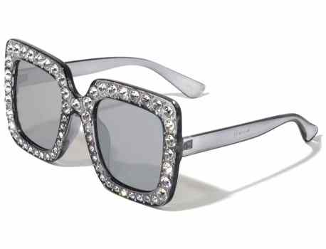 Rhinestone Butterfly Square Frame rh-3198