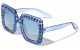 Rhinestone Butterfly Square Frame rh-3198