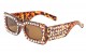 Pearl Rhinestone Rectangle Sunglasses rh-3228