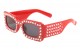 Pearl Rhinestone Rectangle Sunglasses rh-3228