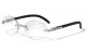 Rhinestone Rimless Eyewear m4043-rh-clr