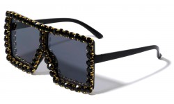 Rhinestone Oversized Squared Sunglasses rh-3246